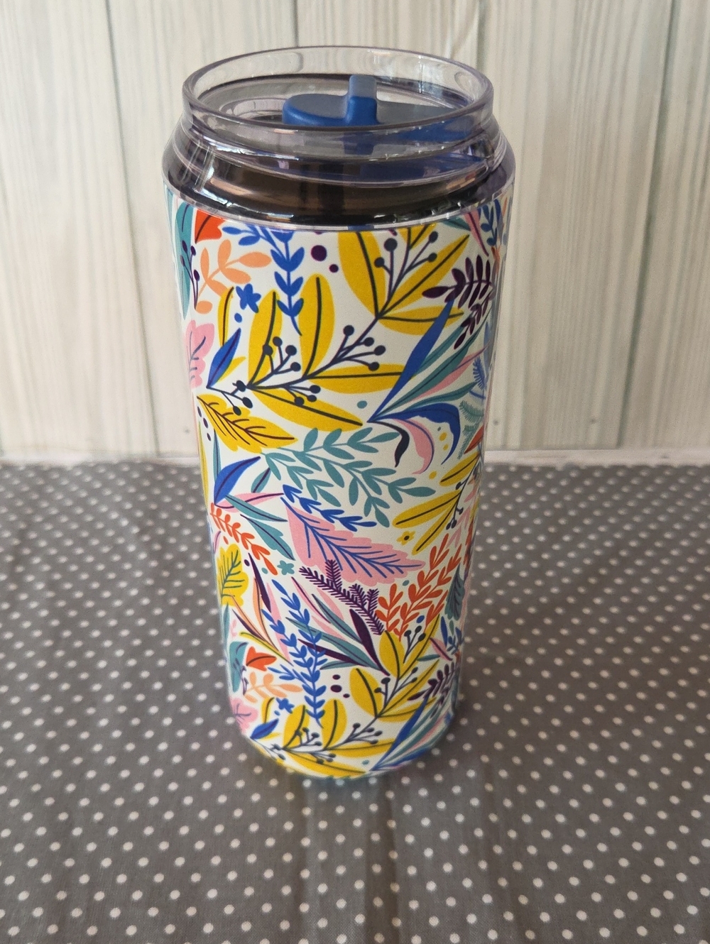 Colorful Floral Insulated Tumbler - Multicolor